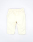 White Cotton Trousers with Elastic waist Band
