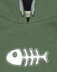 Green Hoodie with White Fish for Boys