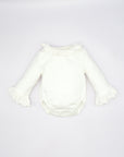 White Body with Ruffle collar and Sleeves