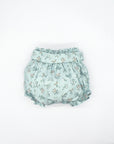 Blue Floral Bloomers with Bow
