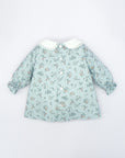 Blue Liberty Dress with white Claudine Collar