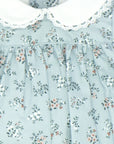 Blue Liberty Dress with white Claudine Collar