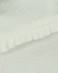 White Knitted Ruffle Sweater for Girl