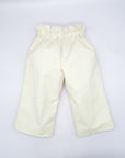 High-waist White Trousers with Heart shape pockets