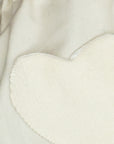 High-waist White Trousers with Heart shape pockets