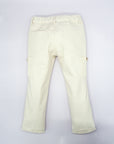 White Cotton Cargo Trousers