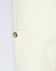 White Cotton Cargo Trousers