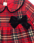 Red Plaid Dress with Long Sleeves