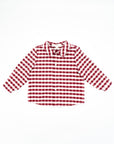 Burgundy Gingham Shirt for boys