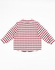 Burgundy Gingham Shirt for boys