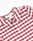 Burgundy Gingham Shirt for boys