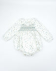 BLUE AND WHITE VIELLA ROMPER WITH BIRDIE