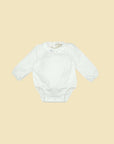 White bodysuit with embroidered collar