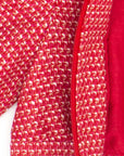 Red Tweed Bomber Jacket