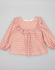 BURGUNDY VIELLA SHIRT WITH FLORAL PRINT