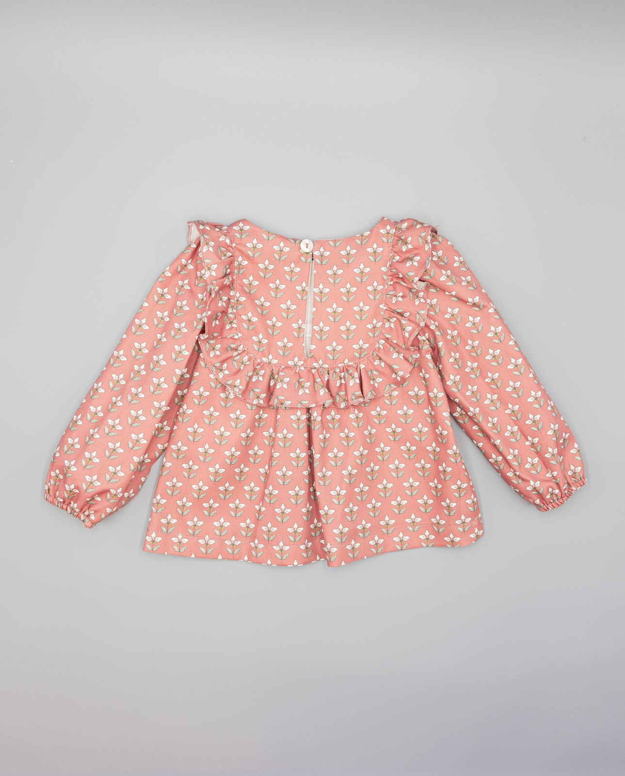 BURGUNDY VIELLA SHIRT WITH FLORAL PRINT
