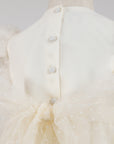 Cream Tulle Dress for Special Occasions with tulle belt