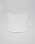 Diamond Blouse with Wide Flounce Sleeves