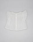 Diamond Blouse with Wide Flounce Sleeves
