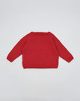 Red Sweater with Sailing Boat Design