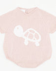 SHORT SLEEVE TURTLE PATTERNED ROMPER