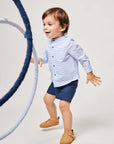Blue And White Stripes Shirt