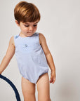 Blue Striped Romper Suit