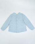 Light Blue Linen Shirt With Wooden Buttons
