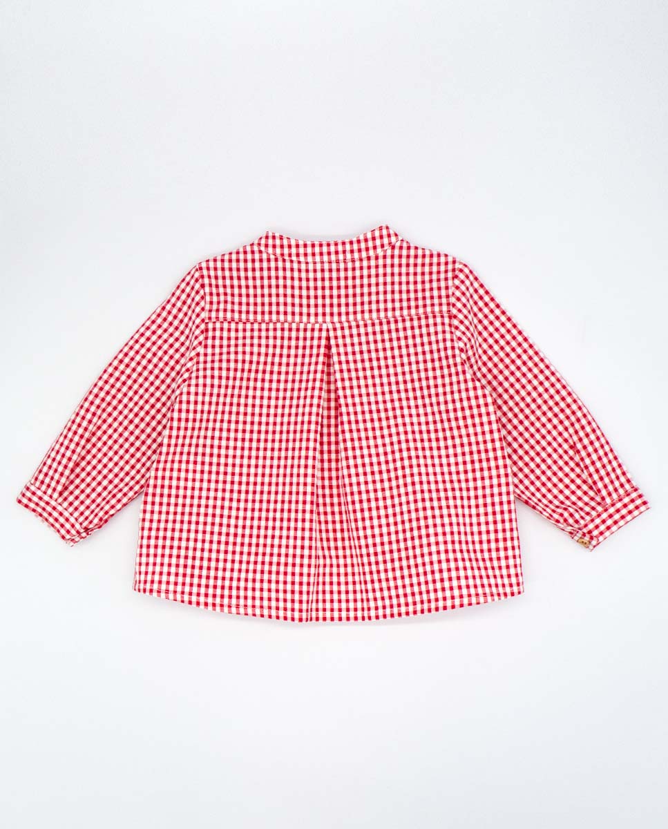 fitted lace wedding dress Red Gingham Shirt – MIBONBóN