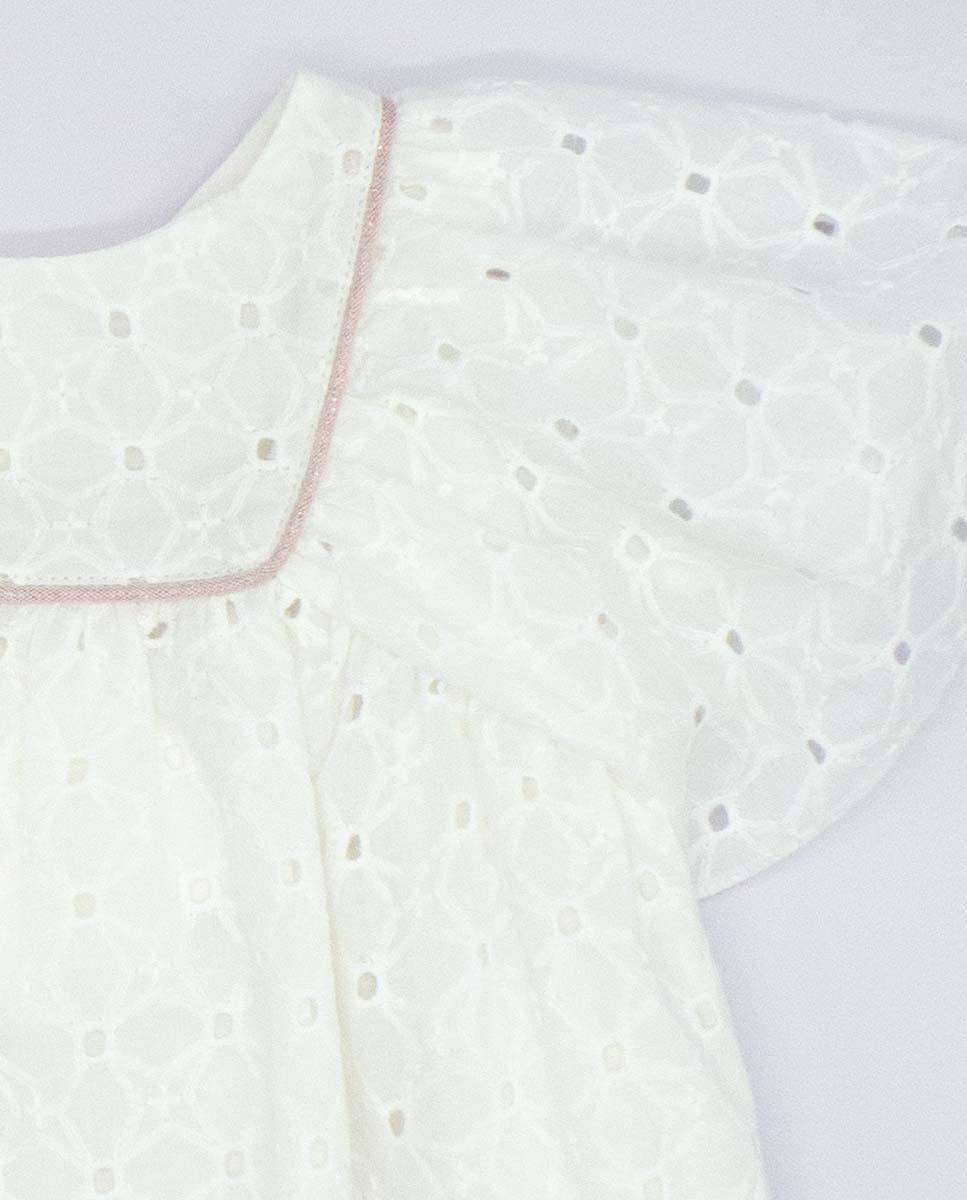 Gold Dress with Embroidery Ruffles