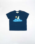 Navy Blue T-shirt with Surf Print
