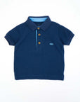 Navy Blue Polo Shirt with Fish Embroidery
