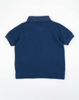Navy Blue Polo Shirt with Fish Embroidery