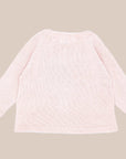 Pink sweater with a hedgehog print