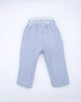 Blue striped trousers
