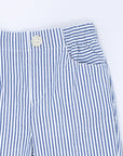 Blue striped trousers