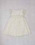 Short golden glitter tulle dress for girls