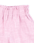 Long pink linen pants