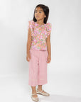 Long pink linen pants