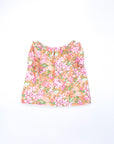 Ocher pink flower blouse