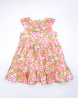 Ocher pink flower dress
