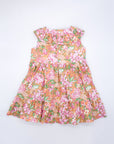 Ocher pink flower dress