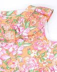 Ocher pink flower dress