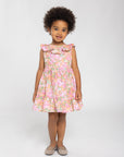 Ocher pink flower dress