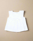 White embroidered voile blouse