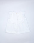 White embroidered voile blouse