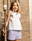 White embroidered voile blouse