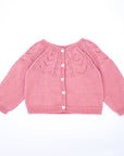Pink cardigan sweater
