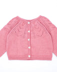 Pink cardigan sweater