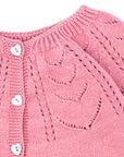 Pink cardigan sweater